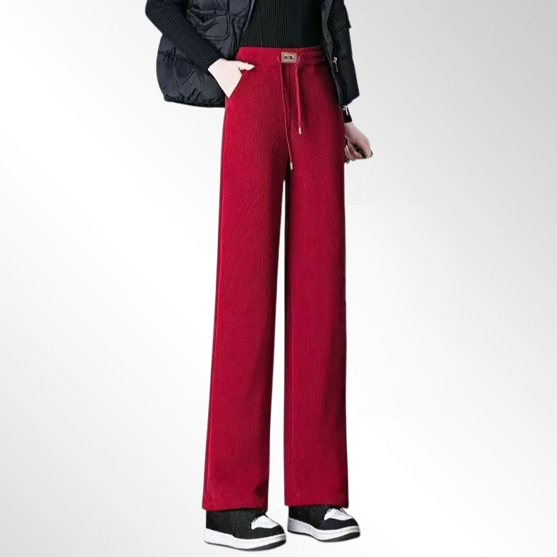 두꺼운 캐주얼 팬츠 소재 확대 사진