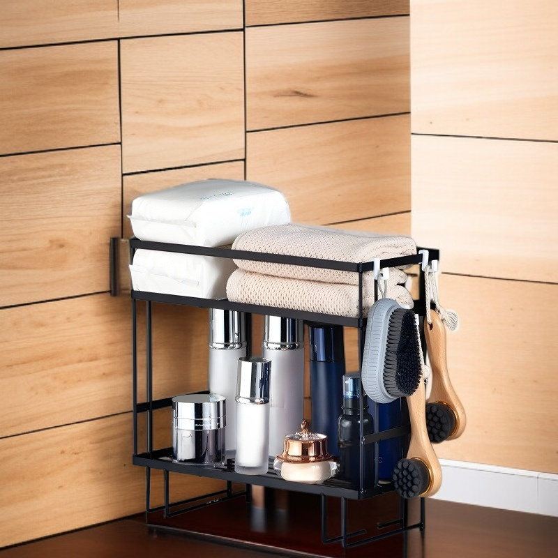 ชั้นวางของในห้องน้ำแบบไม่ต้องเจาะรู ใช้งานได้หลากหลาย