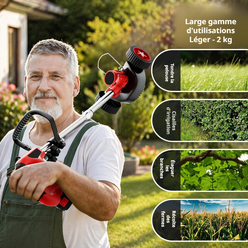High power lawn mower lithium battery long endurance agricultural weeder portable electric lawn mowe