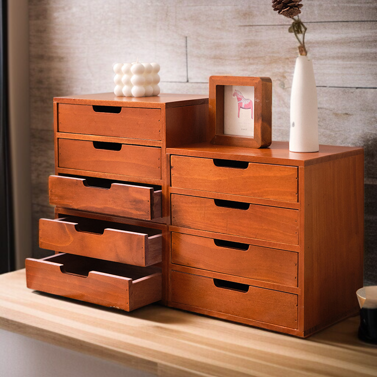 탁상 사물함 다단 수납 서랍형 사물함 잡동사니 수납장 우드 화장품 사물함 사물함 다용도 스몰 키높이 선반