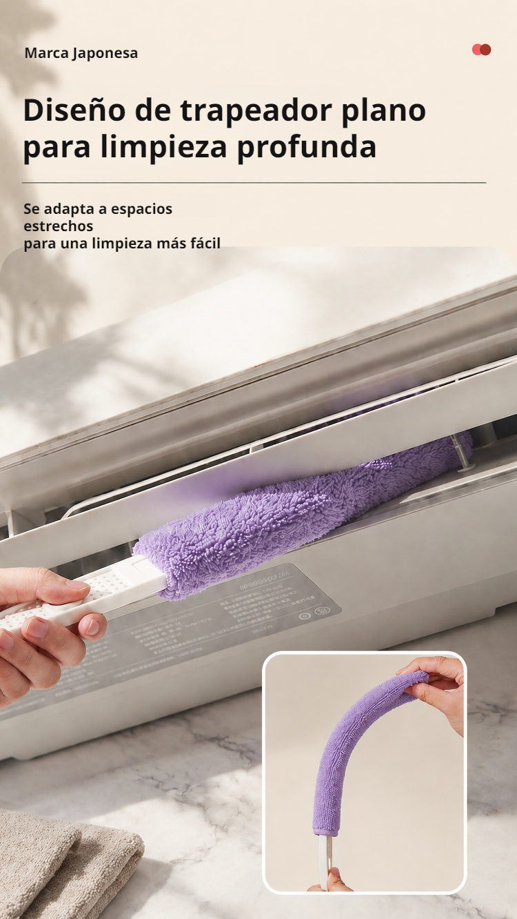 Duster de adsorción electrostática limpiando esquinas difíciles