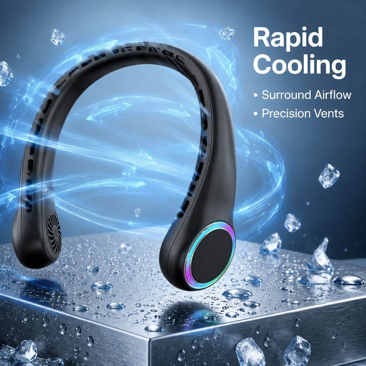 Silent Portable Bladeless Neck Cooling Fan
