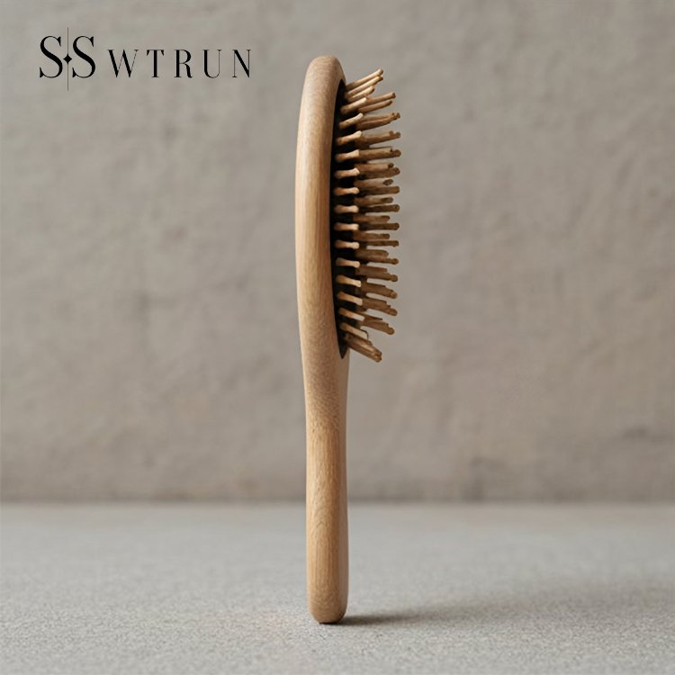 天然木カラーのマッサージエアバッグコーム