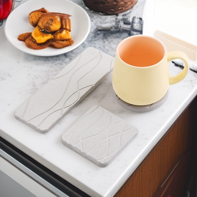 حصيرة أكواب من طين الدياتوم فائقة الامتصاص وغير قابلة للانزلاق