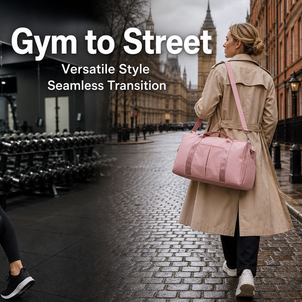 Trendy Sports Travel Bag, Wet and Dry Separation Handheld Portable Luggage