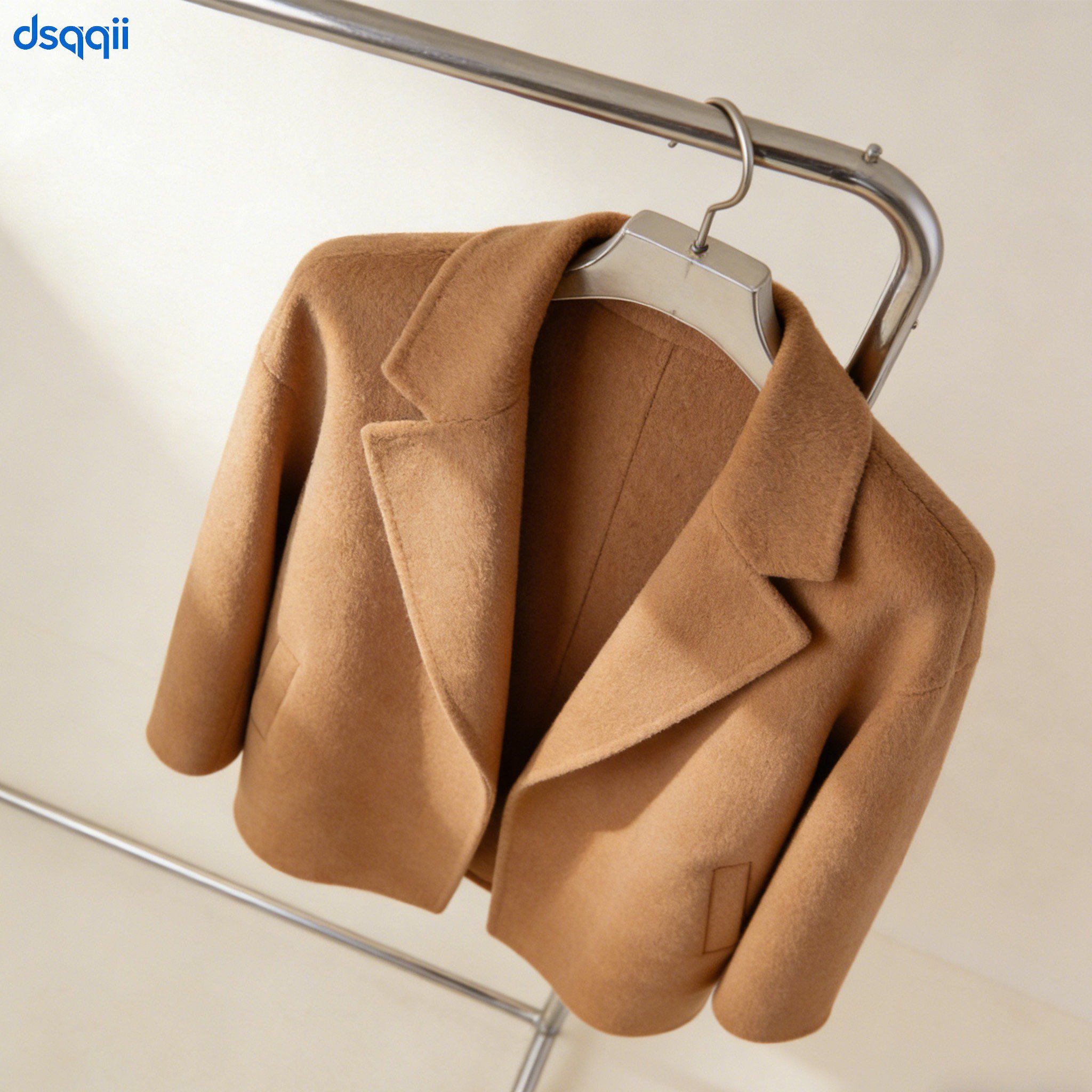 짧은 양면 울 코트