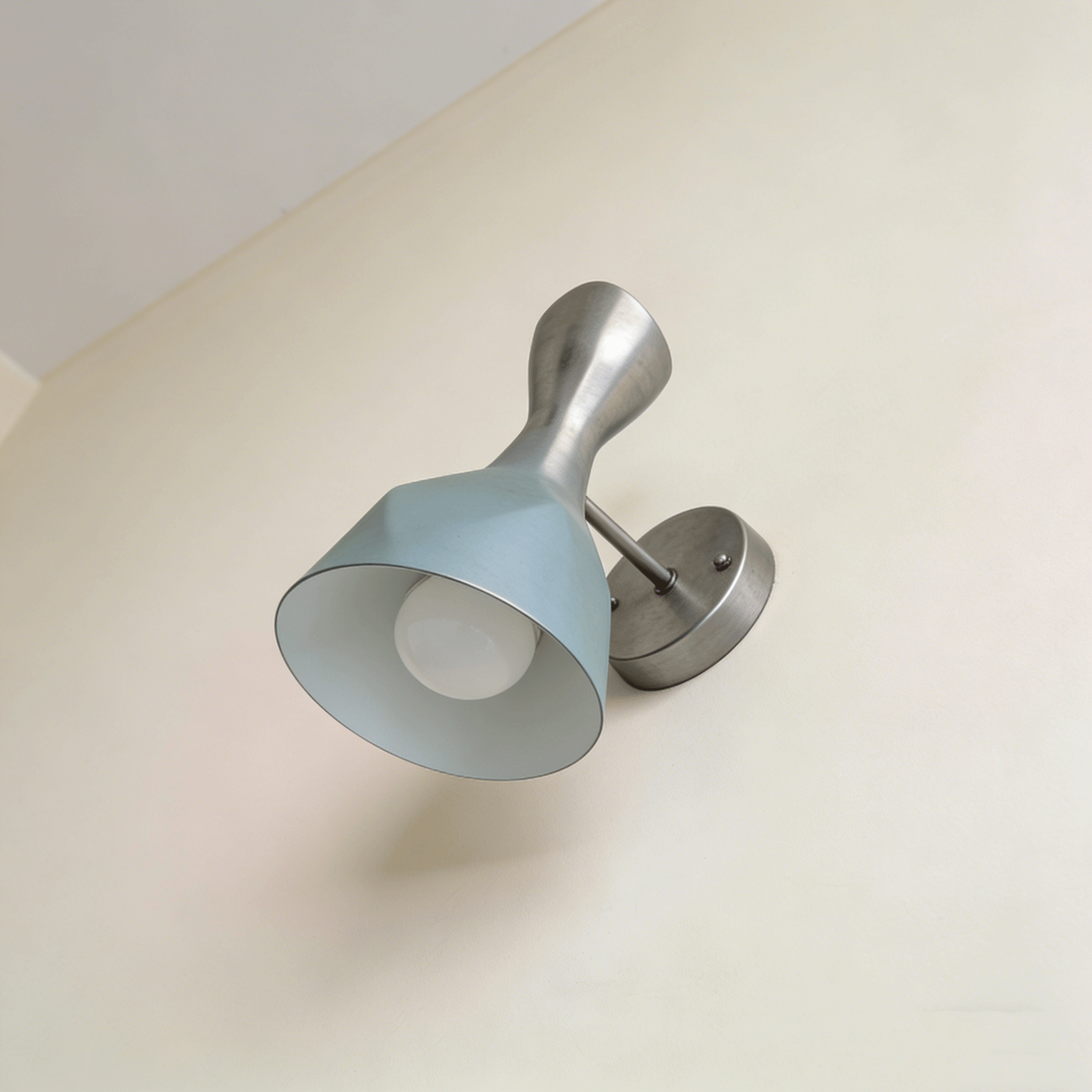 Minimalist Blue Bedroom Wall Light