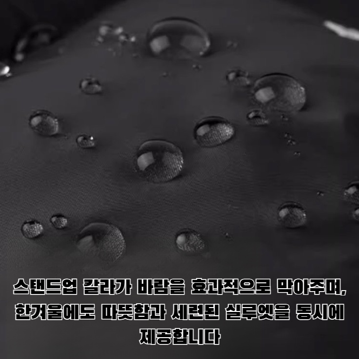 남녀공용 한국 스타일 트렌디 스탠드업 칼라 다운 재킷