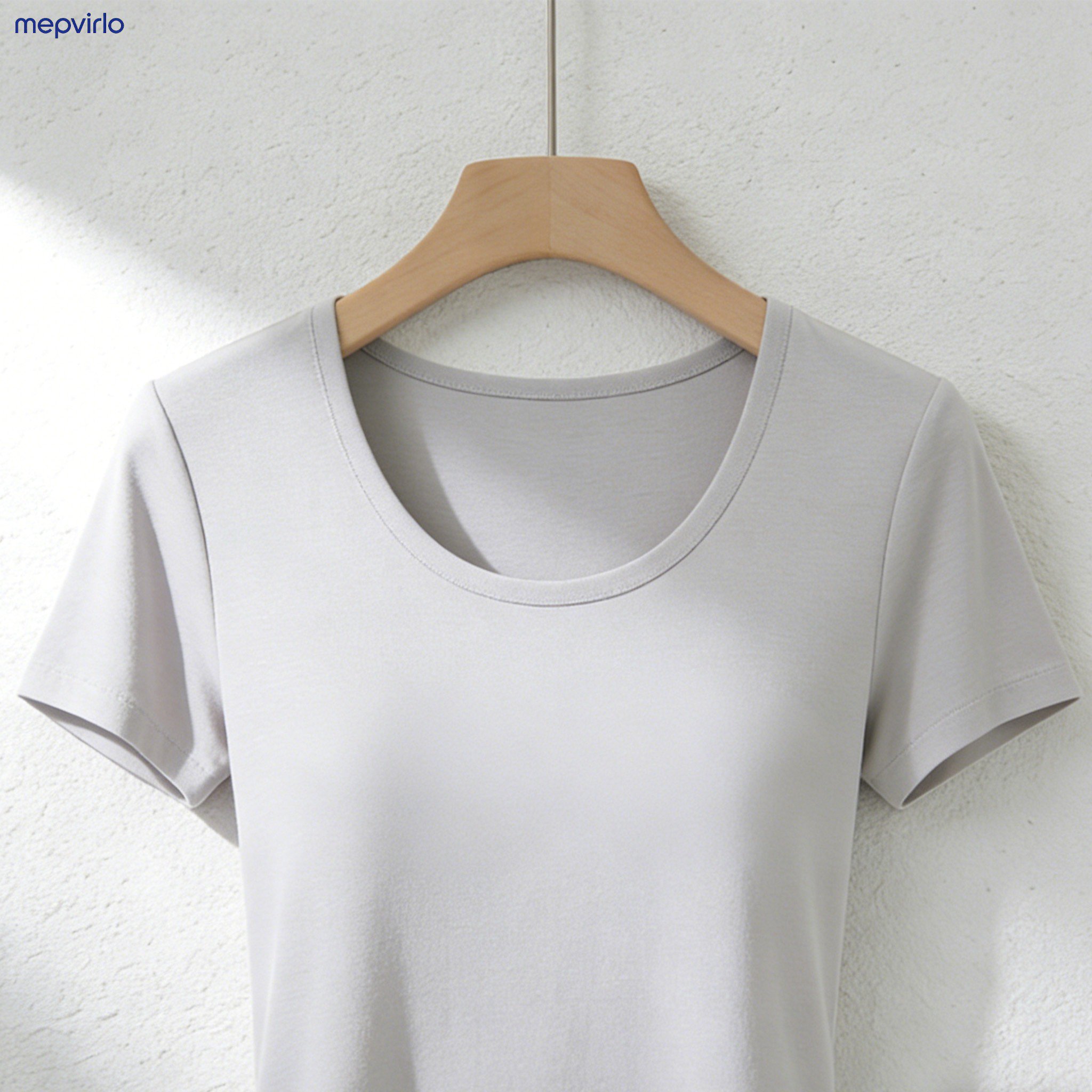 U넥 반팔 티셔츠