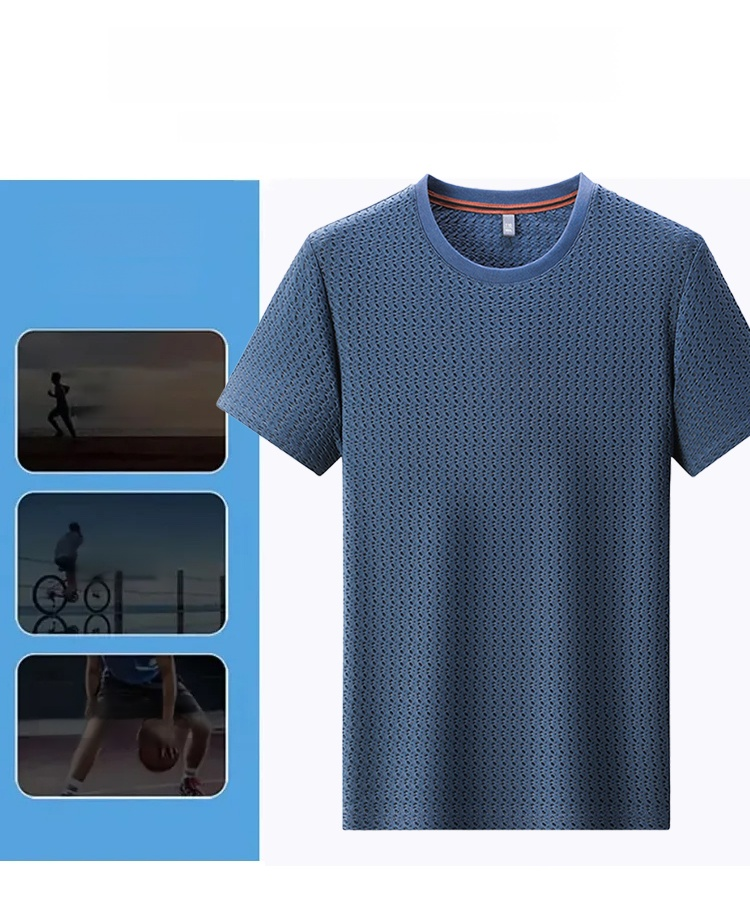 냉감 라운드 넥 반팔 티셔츠