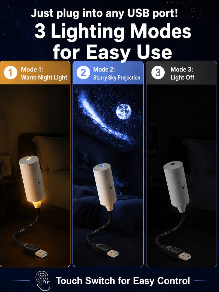 Starry Sky Projection Night Light