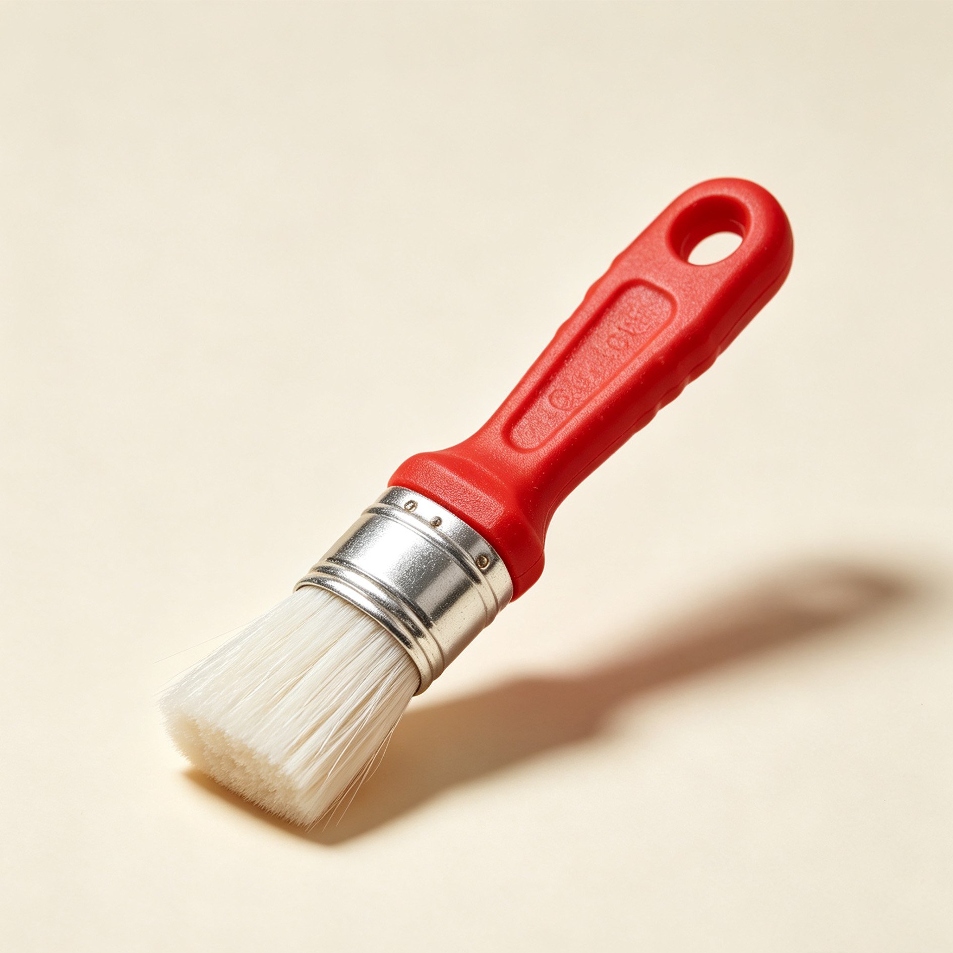 Red-handled soft-bristled dust brush