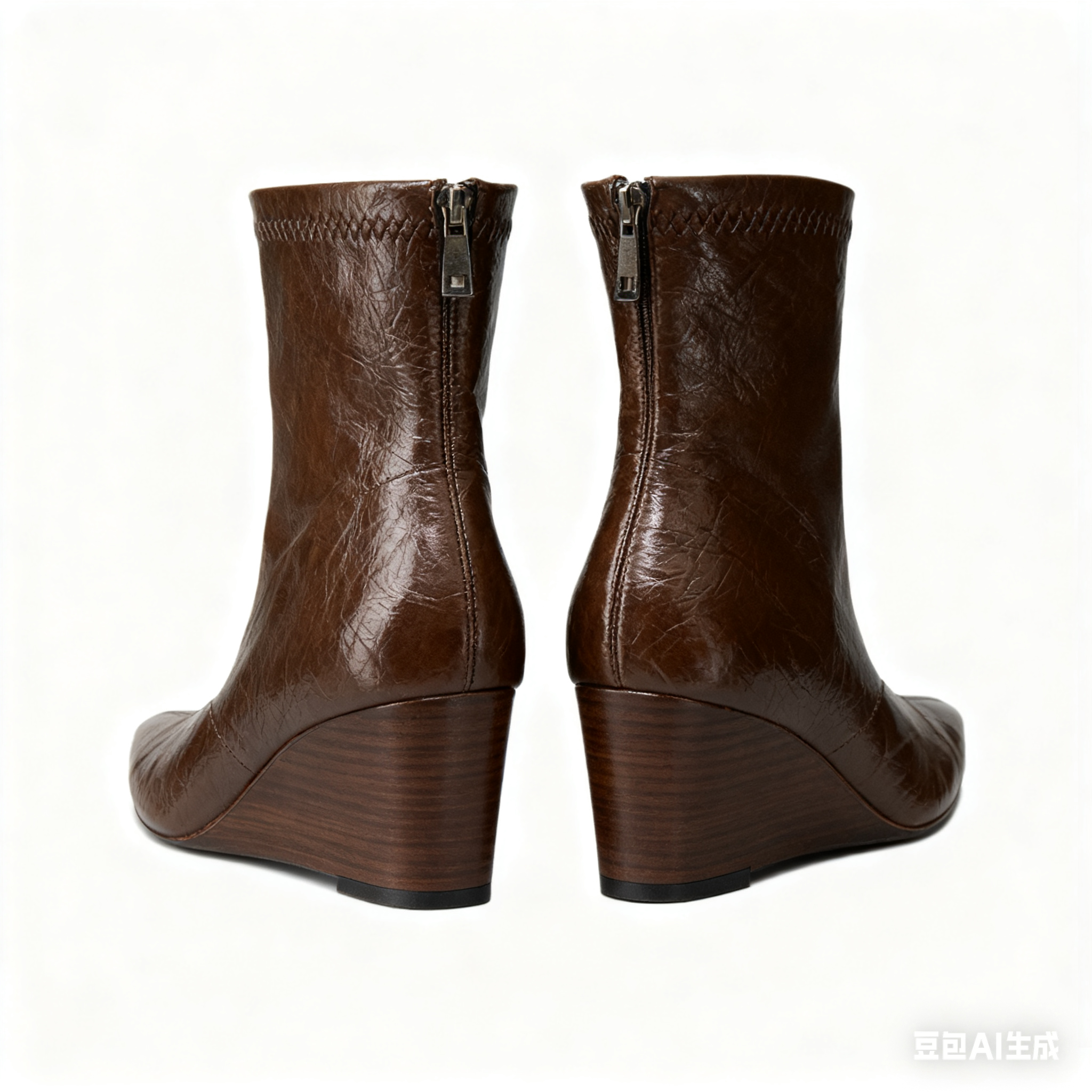 秋冬新作ウェッジヒールブーツの側面