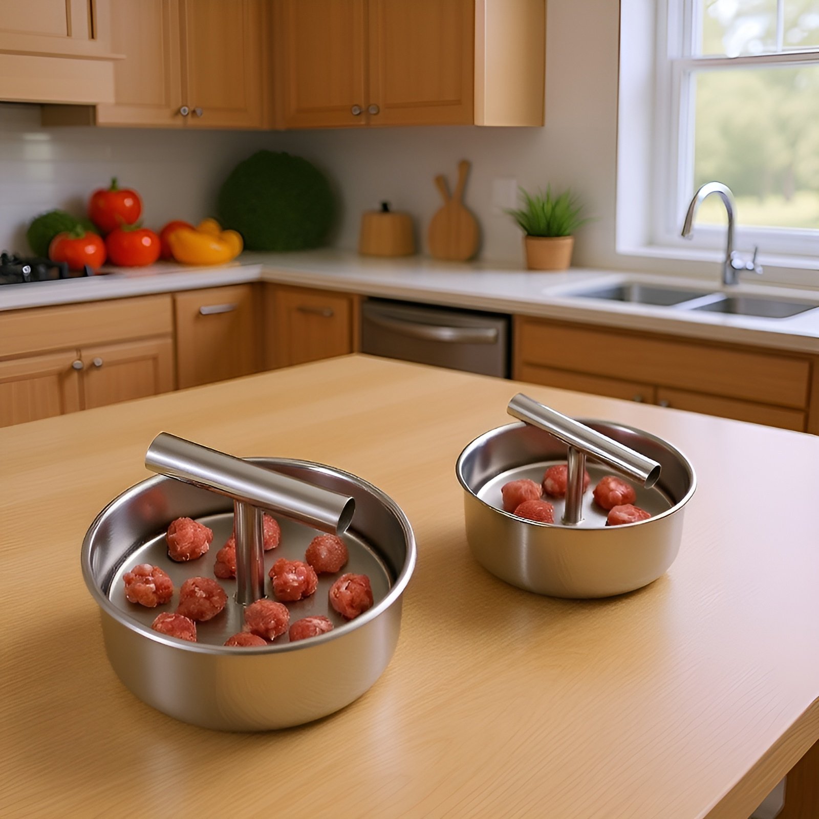 Stainless steel meatball maker, kitchen mold, fish ball making tool