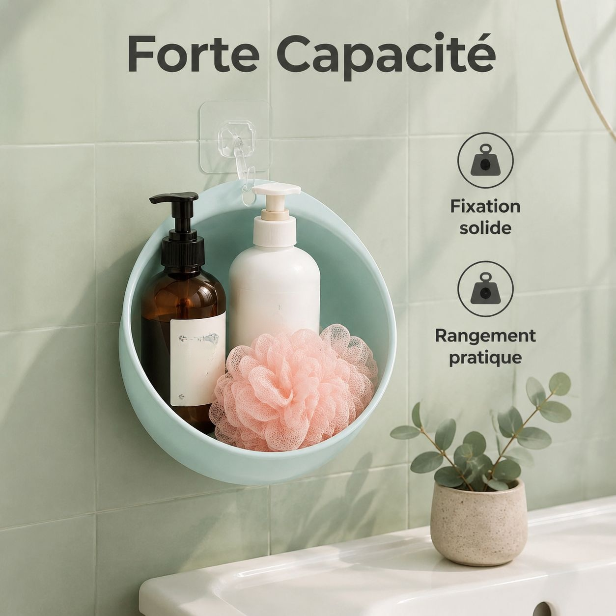 Lavabo mural sans perçage pour salle de bain