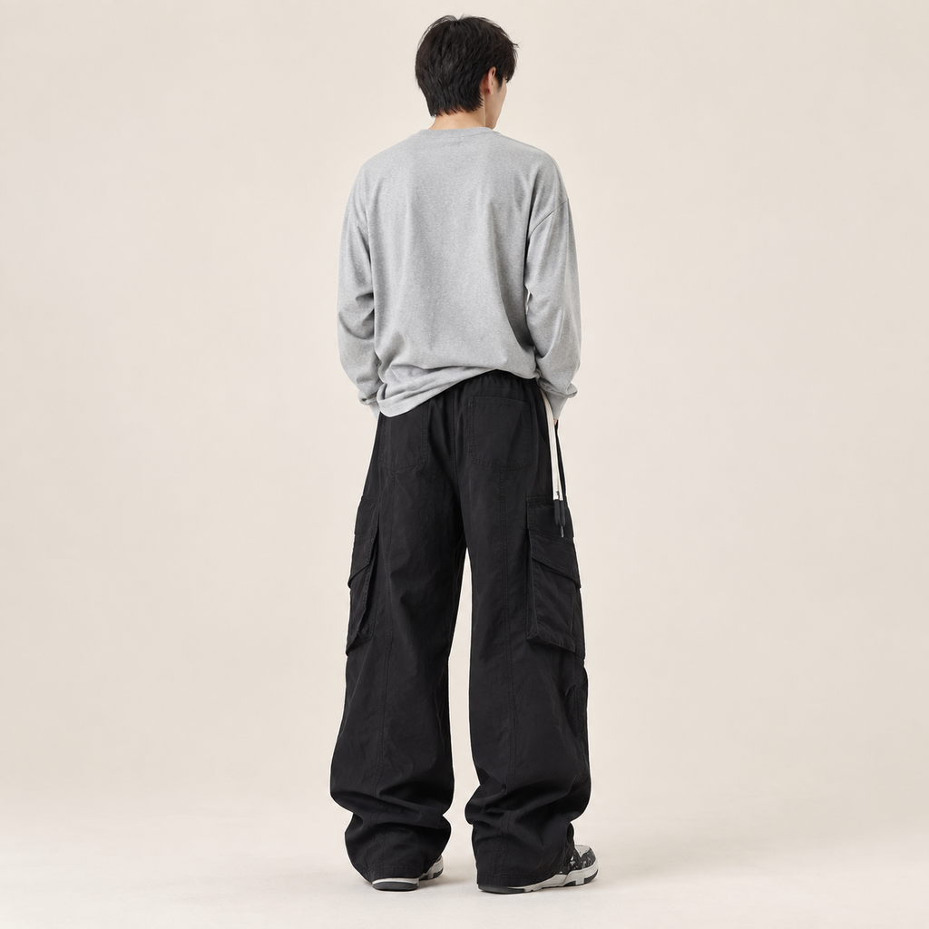 봄가을 신상 남성 미국식 루즈핏 스트레이트 캐주얼 워크 팬츠