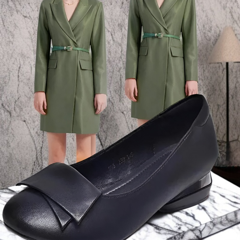 엄마신발 펌프스 여성 빈티지 스몰 구두 통굽 슬립온