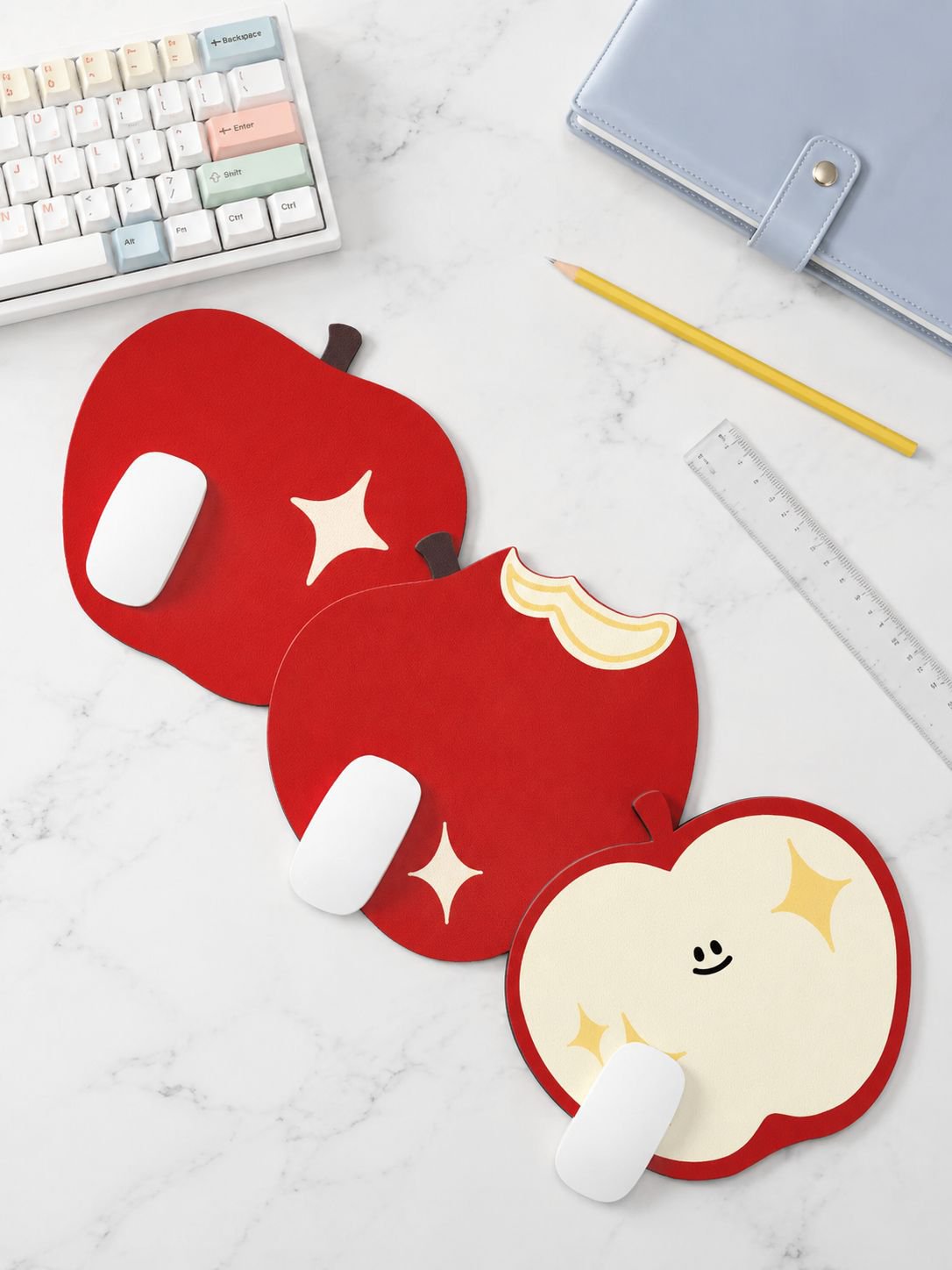 Cartoon Fruit Shaped PU Leather Mouse Pad