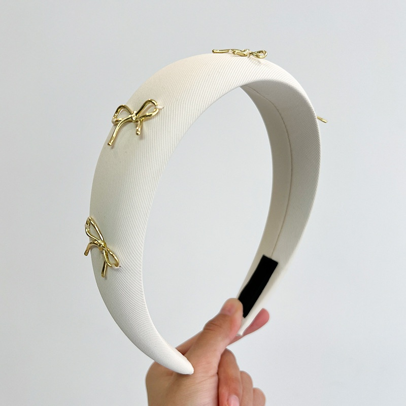 Solid color bow headband