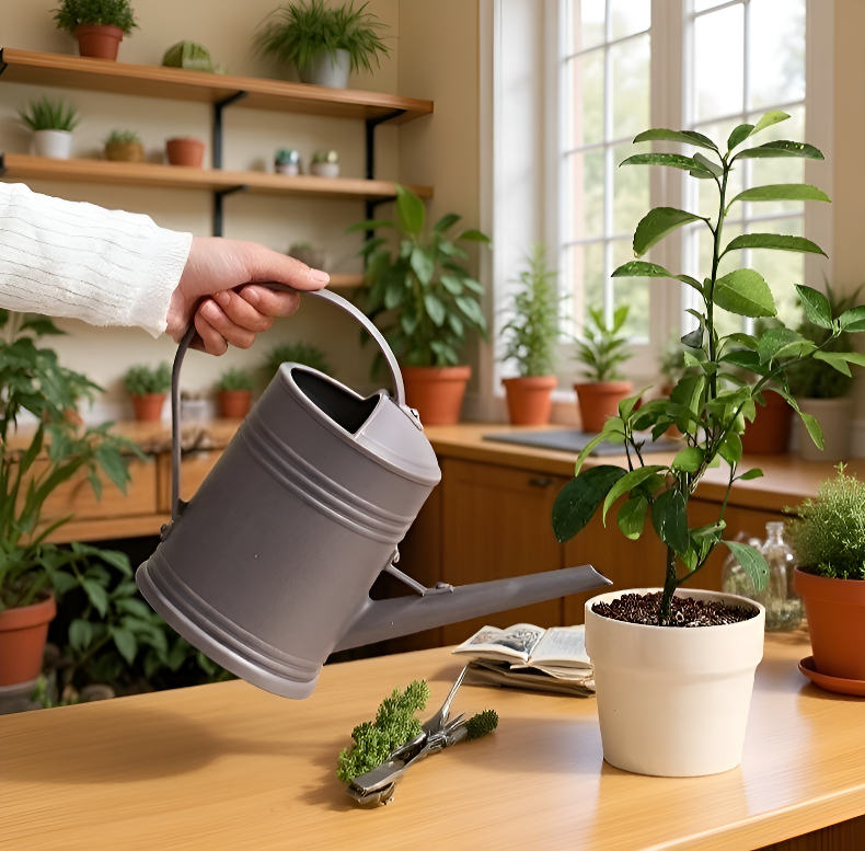 베란다 식물용 긴 주둥이 물뿌리개