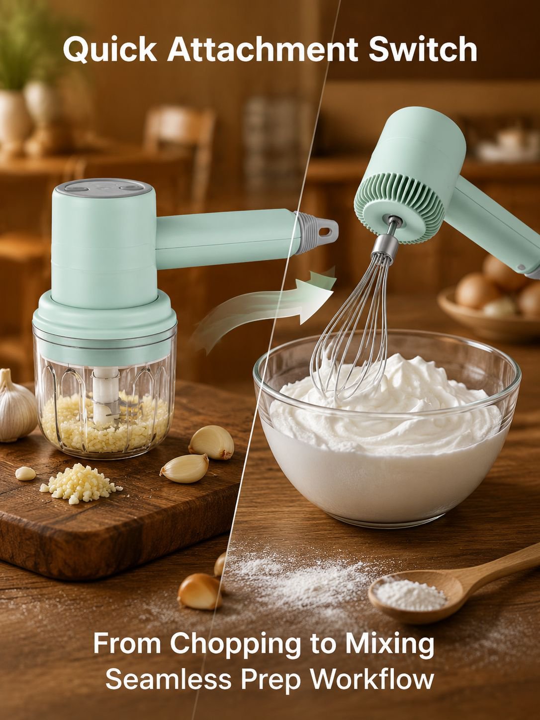 Handheld Automatic Egg Beater Mini Rechargeable Household Mixer Cake Cream Tool