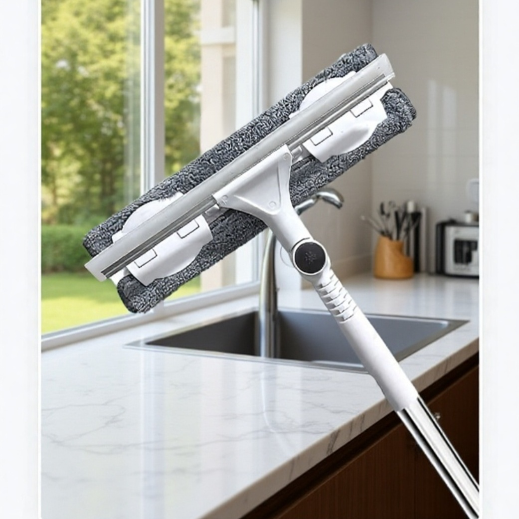 Mop na okna s teleskopickou tyčí pro vysoké čištění