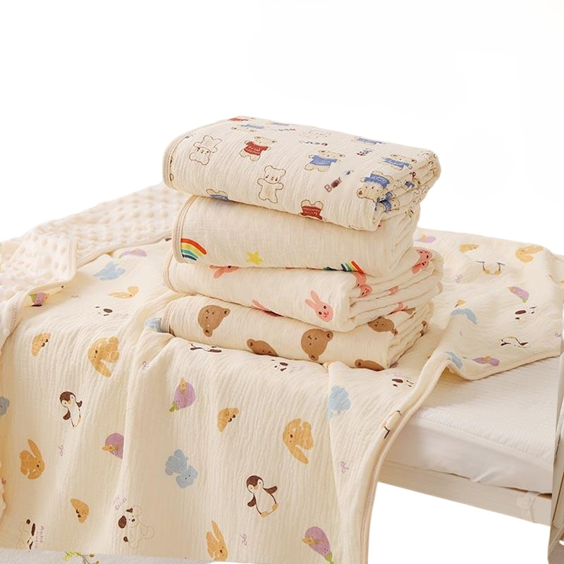 DouDou All Seasons Baby Blanket, Pure Cotton Gauze Quilt for Air Conditioning