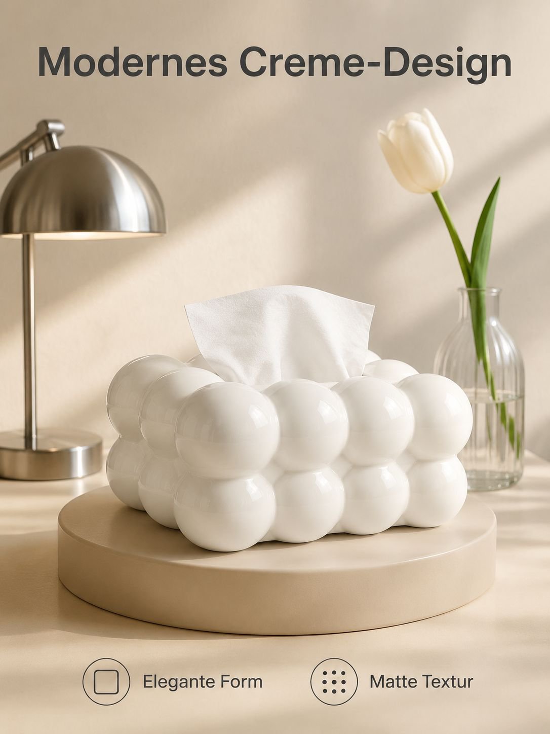 Taschentuchbox im Cream-Stil