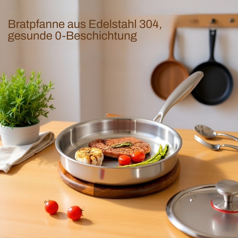 Dicker dreilagiger universal Antihaft-Bratpfanne