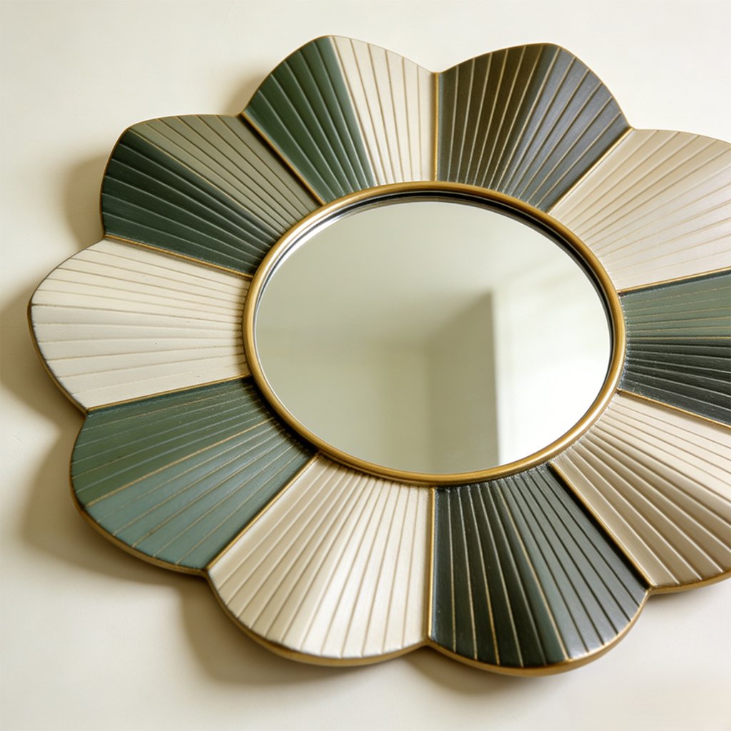 可装饰圆形壁挂式梳妆镜