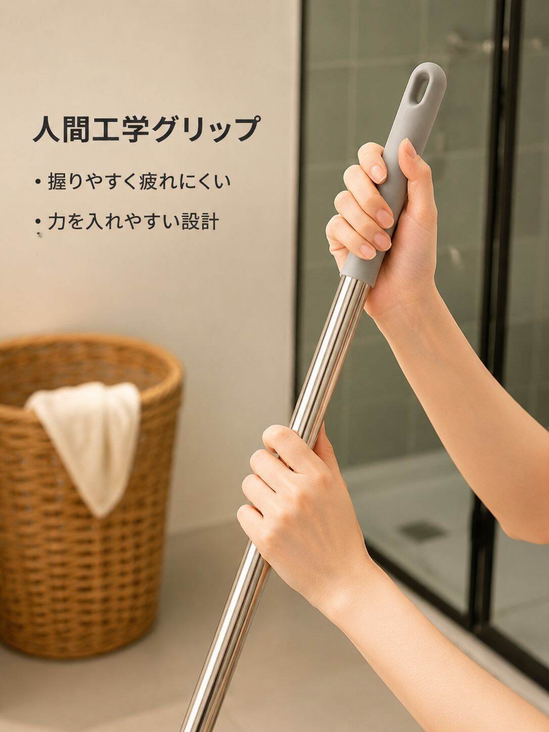 拡大されたV字型全方位クリーニングブラシ