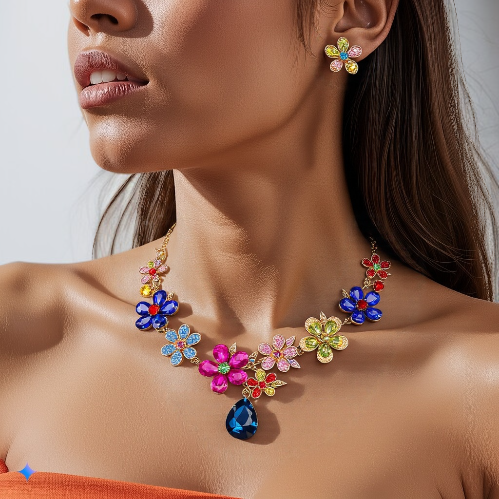 여성용 목걸이 및 귀걸이 세트