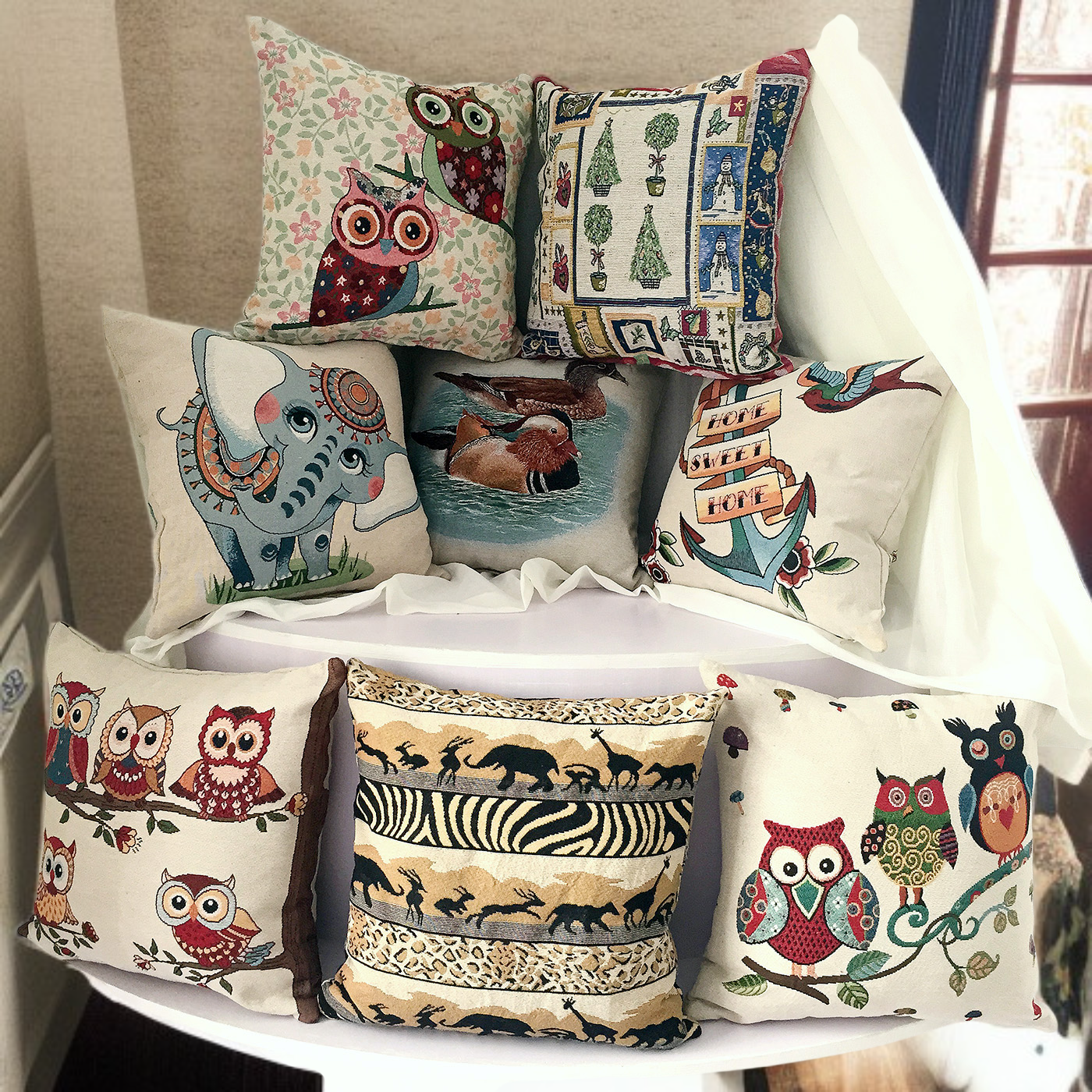 提花靠墊枕套家居裝飾套件