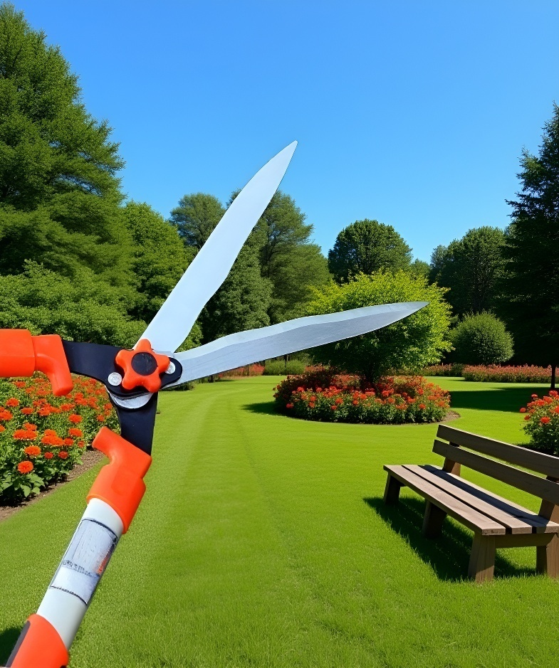 握りやすいハンドルの園芸用鋏