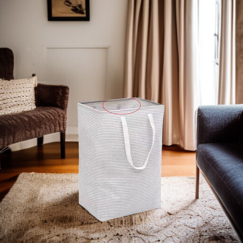 스트라이프 라지 세탁 바구니 접이식 수납 가방 옷 수납 바구니 더러운 옷 바구니 패브릭 세탁 바구니