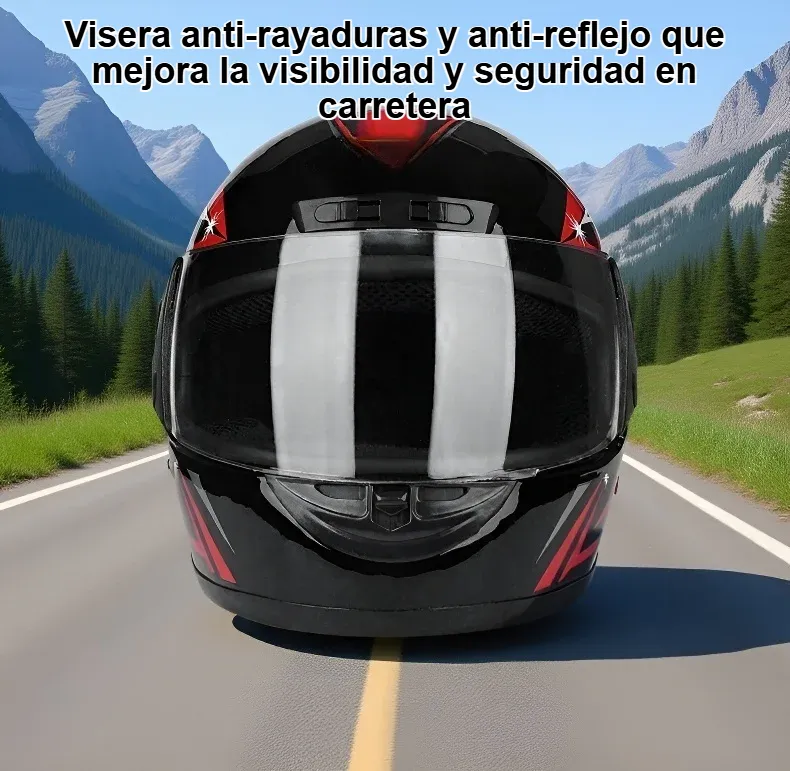 Detalle de ventilación en casco integral para moto