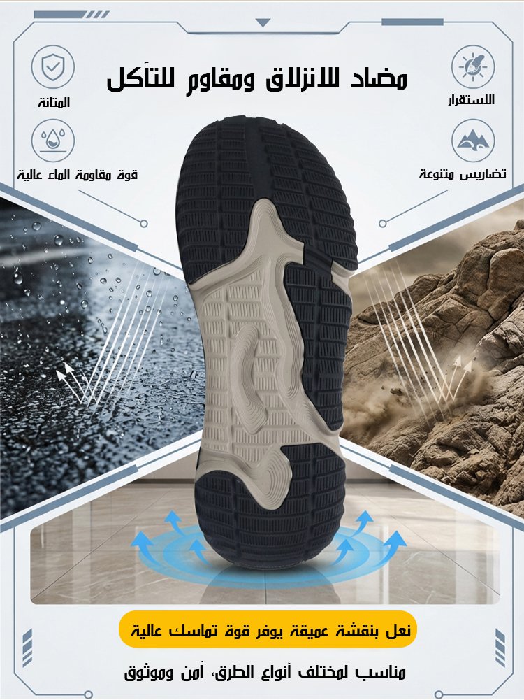 (قصة فضفاضة، تهوية مثالية) حذاء رجالي بنعل سميك وتصميم واسع للراحة