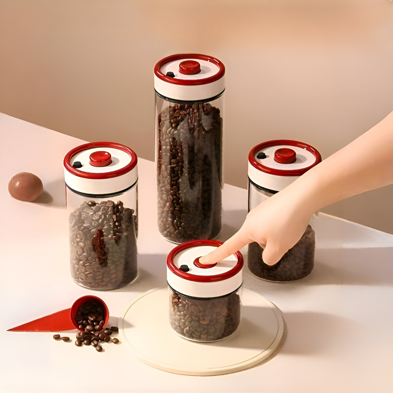コーヒー豆密閉タンク負圧真空食品グレードガラス瓶紅茶コーヒー粉末貯蔵タンク貯蔵タンク