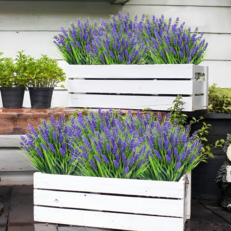 フェイクラベンダー家庭用装飾 花瓶用田園風人工植物