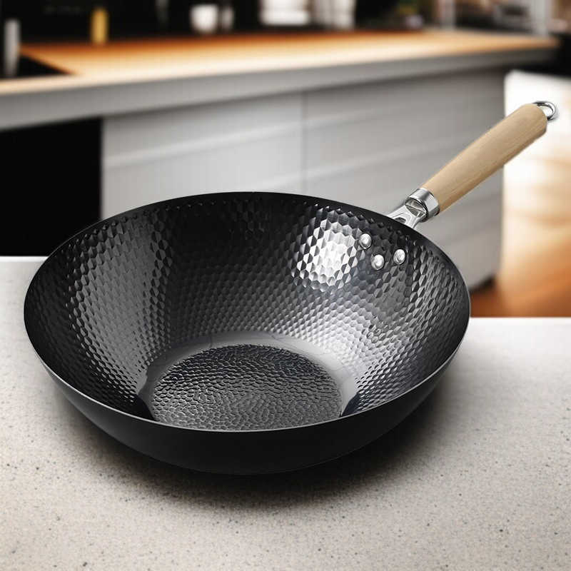 가정용 숙철 무코팅 볶음냄비 전통 가마냄비 무접착 후라이팬 후라이팬 무코팅 가마냄비 레인지