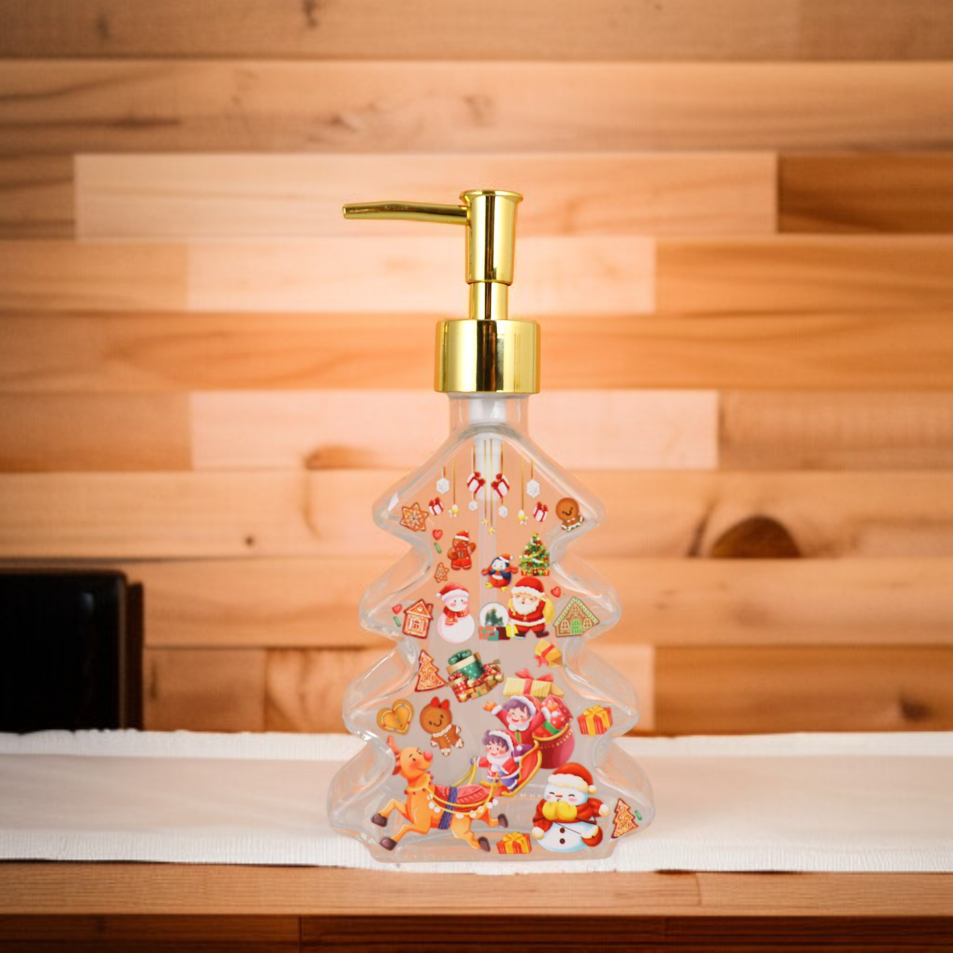 크리스마스 손 소독제 병