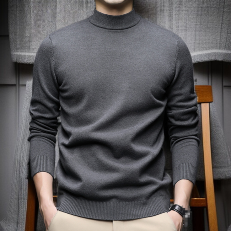 남자 반폴라 긴팔 니트 기모 이너 니트 남자 니트 긴팔 기모 반폴라 니트