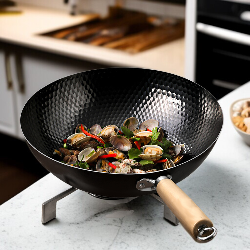 가정용 숙철 무코팅 볶음냄비 전통 가마냄비 무접착 후라이팬 후라이팬 무코팅 가마냄비 레인지