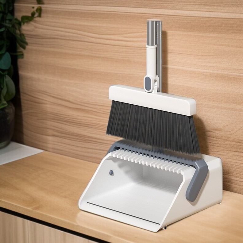 가정용 라지 두꺼운 빗자루 세트 편리한 수납 리린 접이식 쓰레받기 내구 쓰레받기 세트 두꺼운 쓰레받기 세트