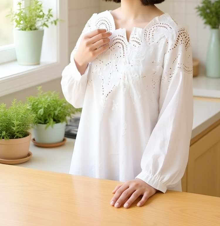 カジュアルファッション レディース Vネック ブラウス