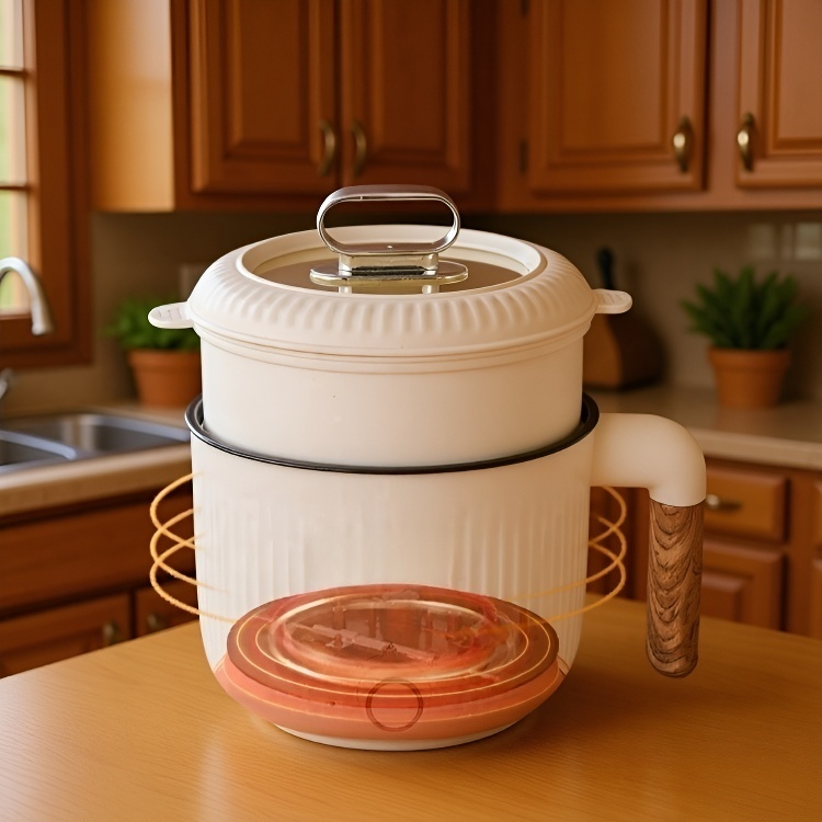 多機能ステンレス製ミニ電気調理器