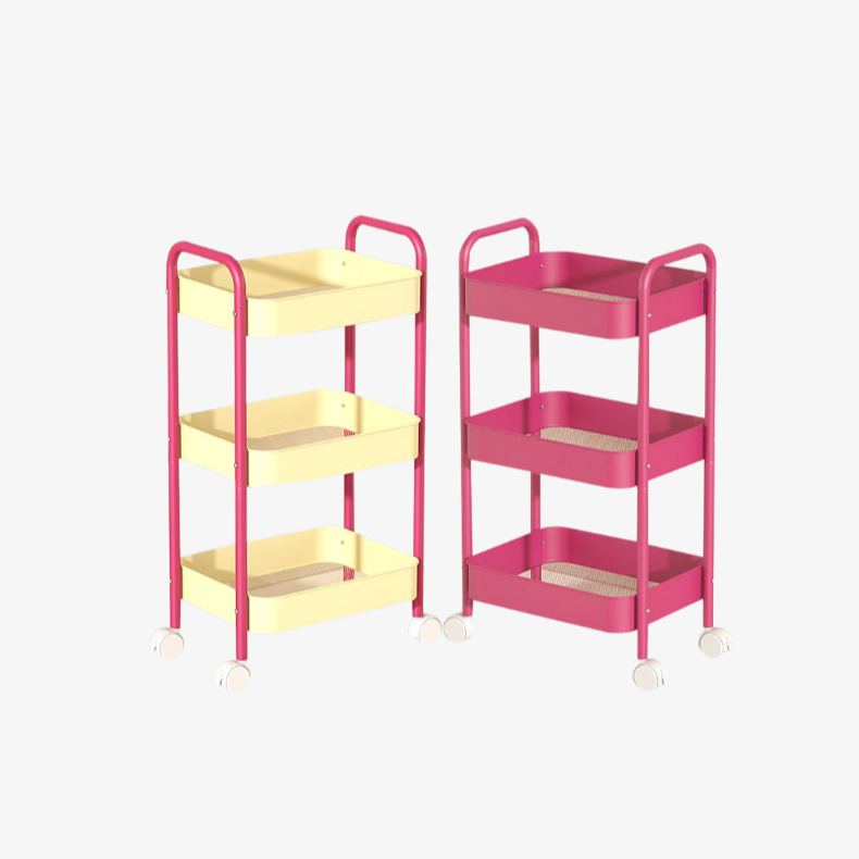 욕실 펀칭 패션 이동식 카트 선반 탄소강 그물 바구니 선반