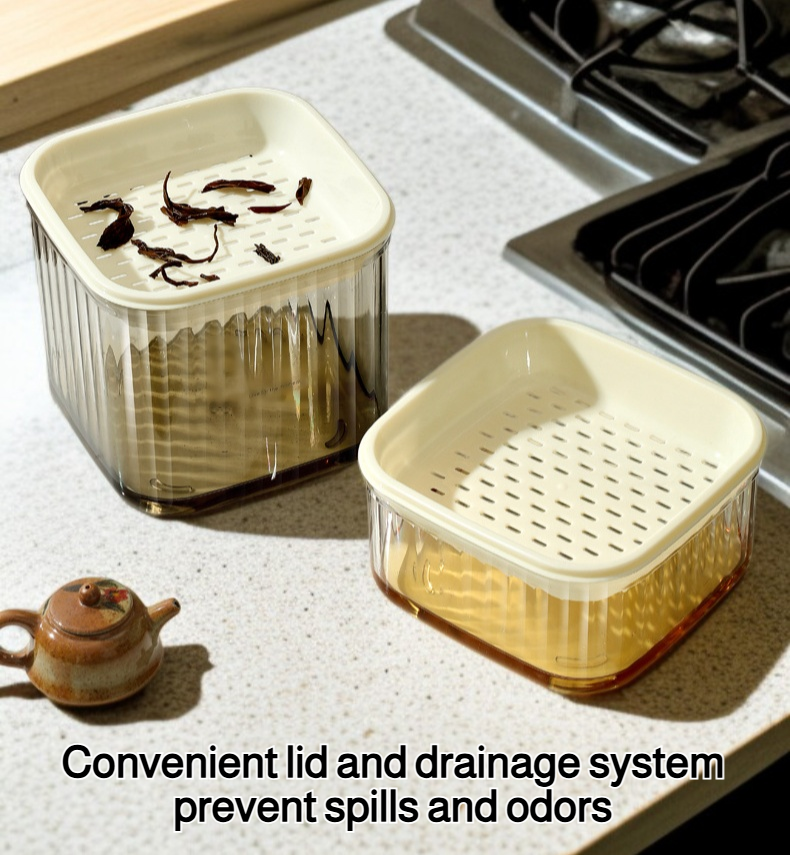 Tabletop tea drain bucket for easy cleaning