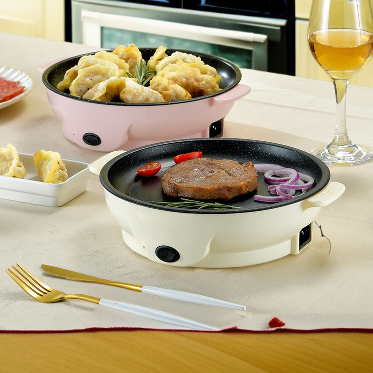 寮用全円加熱電気バーベキュープレート医療用ノンスティック石