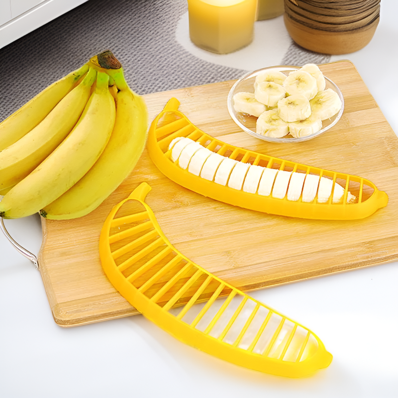 実用的なバナナスライサー　キッチン用野菜・果物サラダカッター